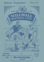 Millwall v Northampton Town  13-Sep-1954