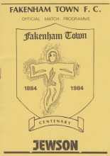 Fakenham Town v Norwich City XI 14-Oct-1984