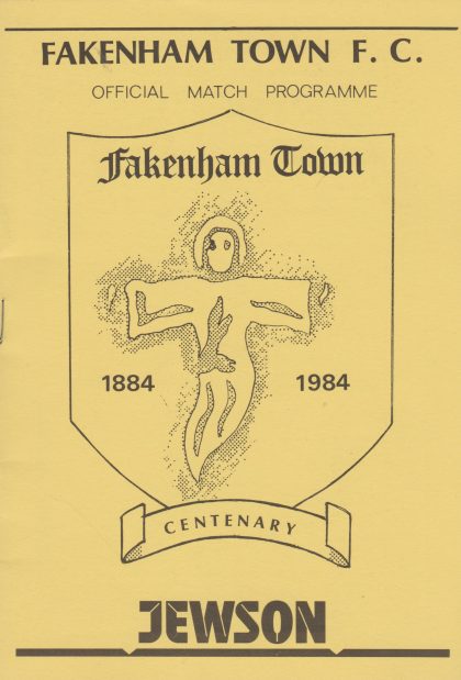 Fakenham Town v Norwich City XI 14-Oct-1984