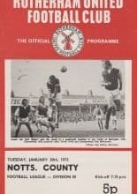 Rotherham United v Notts County 30-Jan-1973