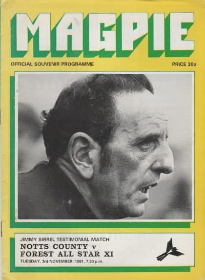 Notts County v Forest All Star XI  03-Nov-1981