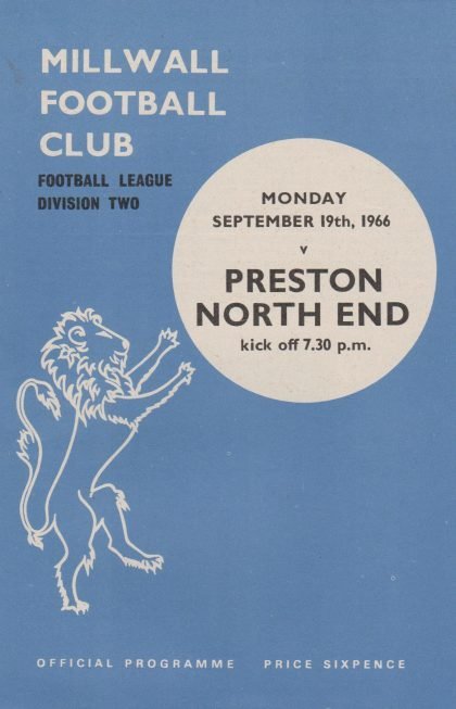 Millwall v Preston North End 19-Sep-1966