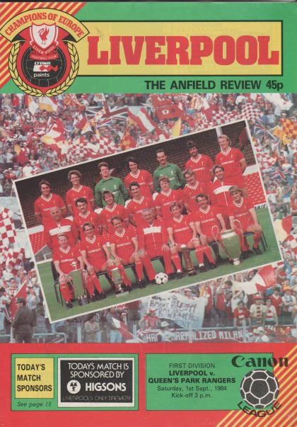 Liverpool v Queens Park Rangers  01-Sep-1984