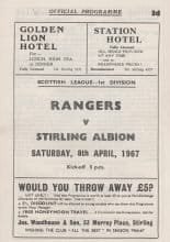 Stirling Albion v Glasgow Rangers 08-Apr-1967