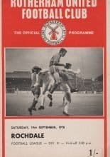 Rotherham United v Rochdale 19-Sep-1970
