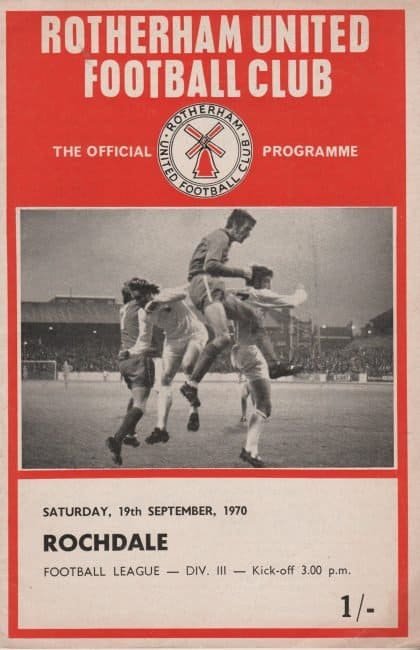 Rotherham United v Rochdale 19-Sep-1970