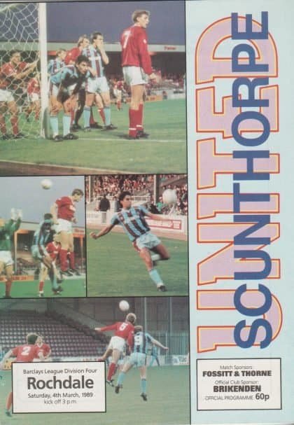 Scunthorpe United v Rochdale 04-Mar-1989