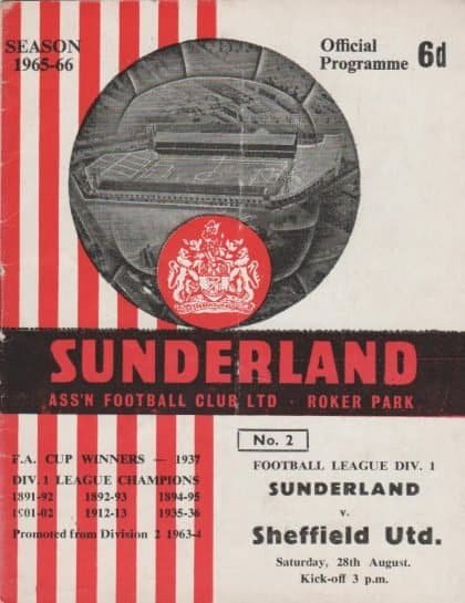 Sunderland v Sheffield United 28-Aug-1965
