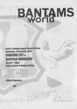 Bradford City Reserves v Sheffield Wednesday Reserves 10-Dec-2003