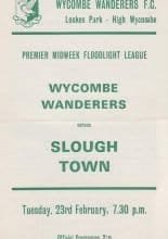 Wycombe Wanderers v Slough Town 23-Feb-1971