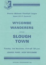 Wycombe Wanderers v Slough Town 02-Nov-1971