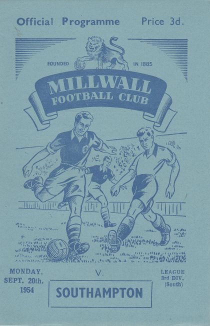 Millwall v Southampton  20-Sep-1954