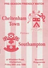 Cheltenham Town v Southampton 26-Jul-1996
