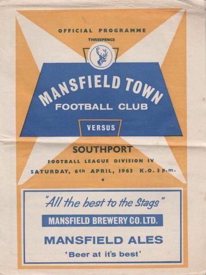 Mansfield Town v Southport   06-Apr-1963
