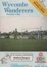 Wycombe Wanderers v Stafford Rangers 11-Feb-1989