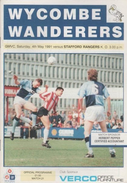 Wycombe Wanderers v Stafford Rangers 04-May-1991