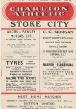 Charlton Athletic v Stoke City 11-Jan-1958