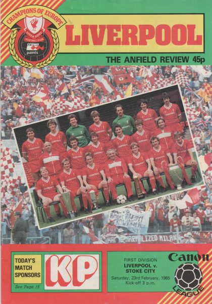Liverpool v Stoke City 23-Feb-1985