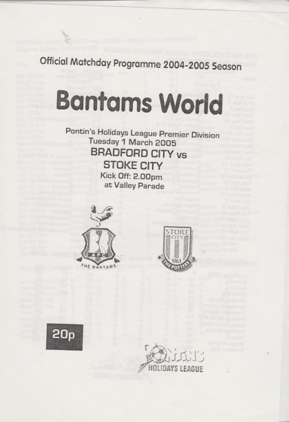 Bradford City Reserves v Stoke City Reserves 01-Mar-2005