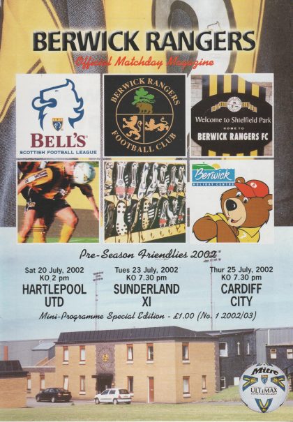 Berwick Rangers v Sunderland XI 23-Jul-2002