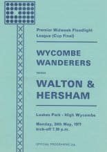 Wycombe Wanderers v Walton & Hersham  24-May-1971
