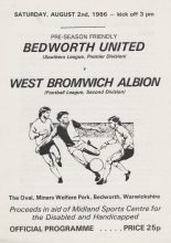 Bedworth United v West Bromwich Albion 02-Aug-1986