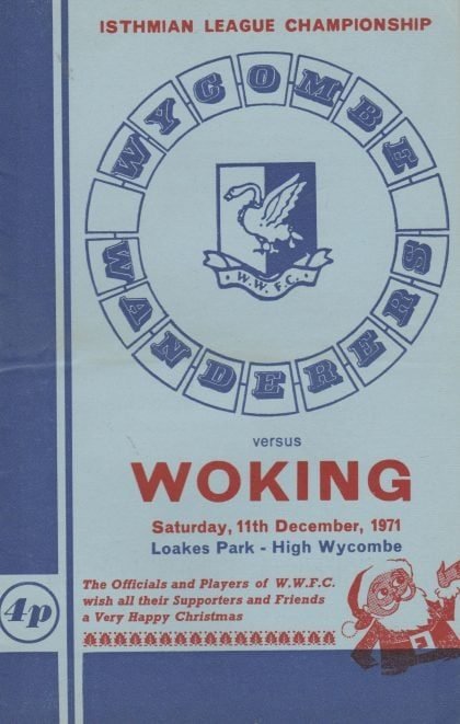 Wycombe Wanderers v Woking 11-Dec-1971