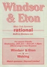 Windsor & Eton v Woking  29-Jul-1992