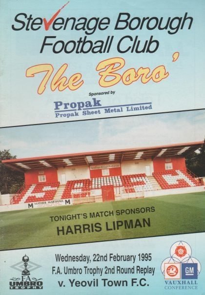 Stevenage Borough v Yeovil Town 22-Feb-1995