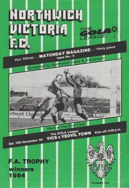 Northwich Victoria v Yeovil Town 10-Nov-1984