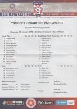 York City v Bradford Park Avenue 13-Jan-2018