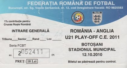 Romania u21 v England u21 12-Oct-2010