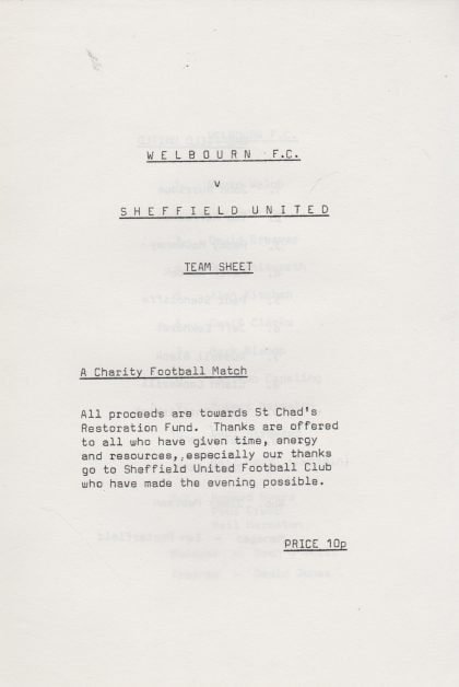 Welbourn v  Sheffield United 1985-86