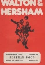 Walton & Hersham v Boreham Wood 29-Jan-1977