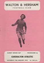 Walton & Hersham v Carshalton Athletic  13-Jan-1973