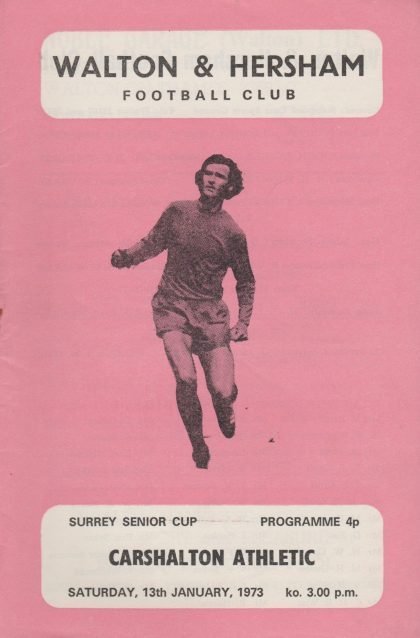 Walton & Hersham v Carshalton Athletic  13-Jan-1973