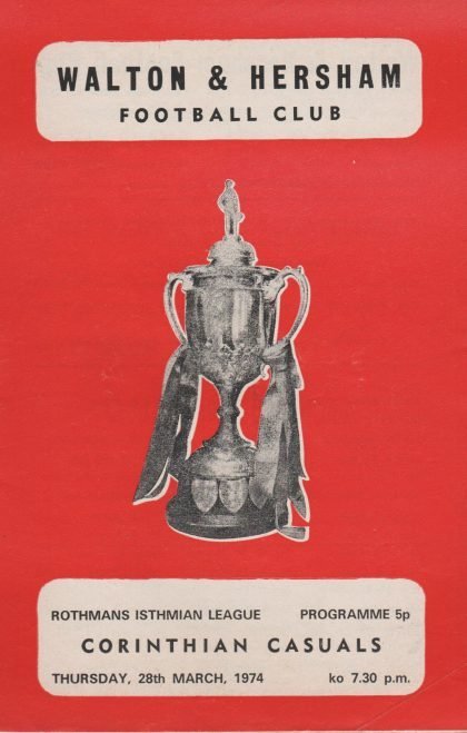 Walton & Hersham v Corinthian Casuals  28-Mar-1974