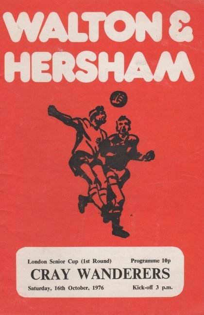 Walton & Hersham v Cray Wanderers   16-Oct-1976