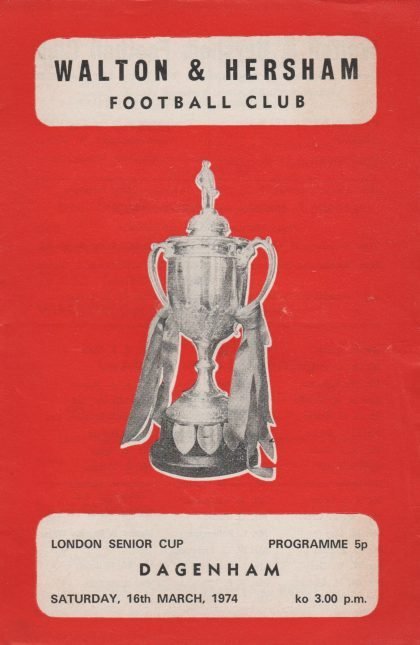Walton & Hersham v Dagenham 16-Mar-1974
