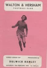 Walton & Hersham v  Dulwich Hamlet 10-Feb-1973