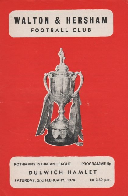 Walton & Hersham v Dulwich Hamlet  02-Feb-1974