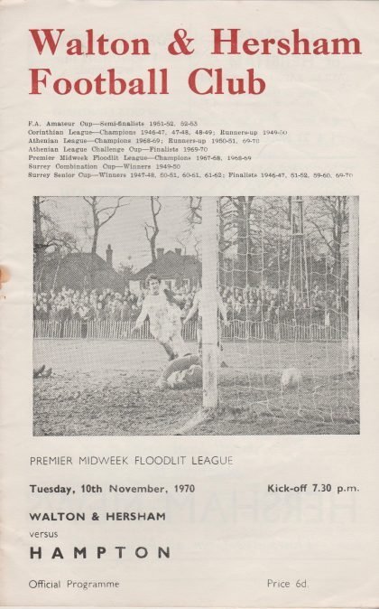 Walton & Hersham v Hampton    10-Nov-1970