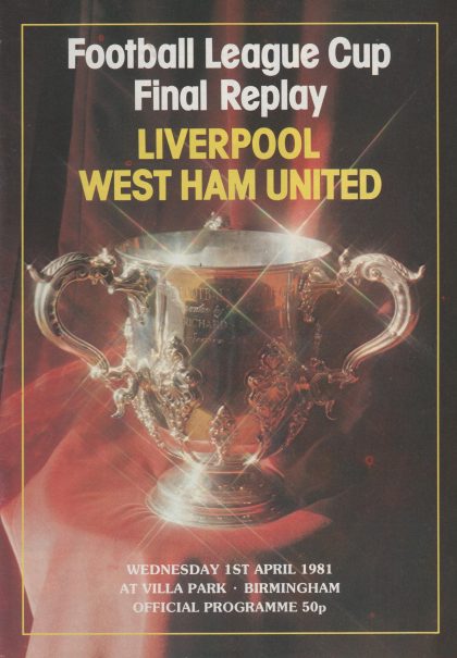 Liverpool v West Ham United  01-Apr-1981