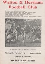 Walton & Hersham v Maidenhead United  22-Nov-1969