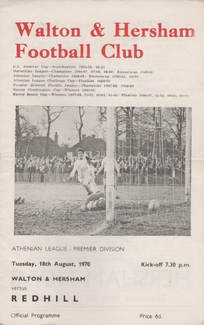 Walton & Hersham v Redhill   18-Aug-1970