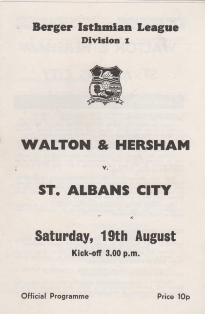 Walton & Hersham v St Albans City  19-Aug-1978