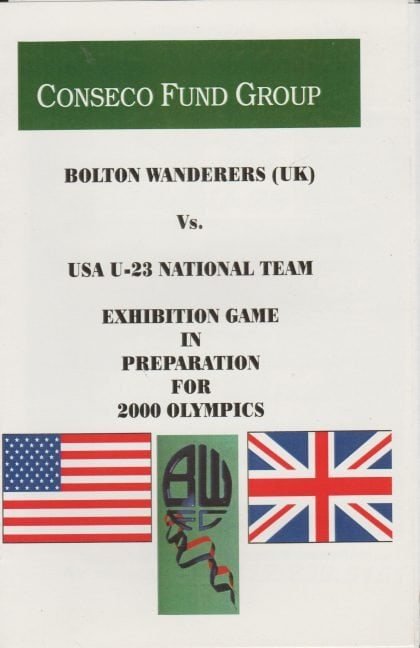 USA u23 v Bolton Wanderers 30-Jul-2000