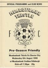 Meadowbank Thistle v Chester City  08-Aug-1990