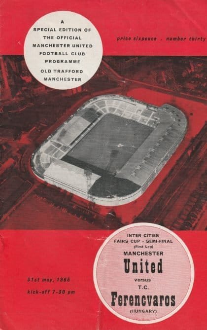Manchester United v Ferencvaros 31-May-1965