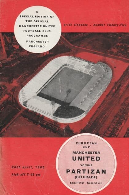 Manchester United v Partizan Belgrade   20-Apr-1966